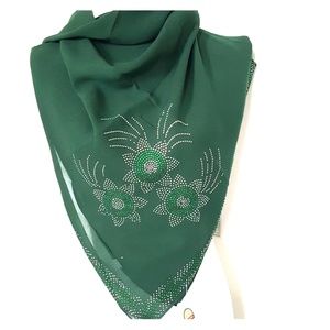NWOT OLIVE GREEN STUDDED SCARF
